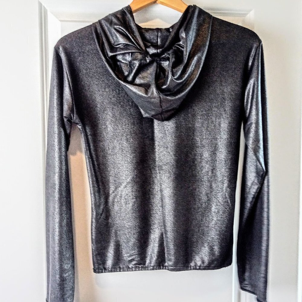 A/X Armani Exchange Dark Grey Metallic Hoodie - Picture 3 of 5